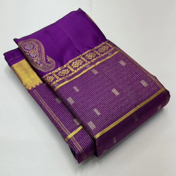 Opulent Purple Soft Banarasi Silk Saree With Scrupulous Blouse Piece