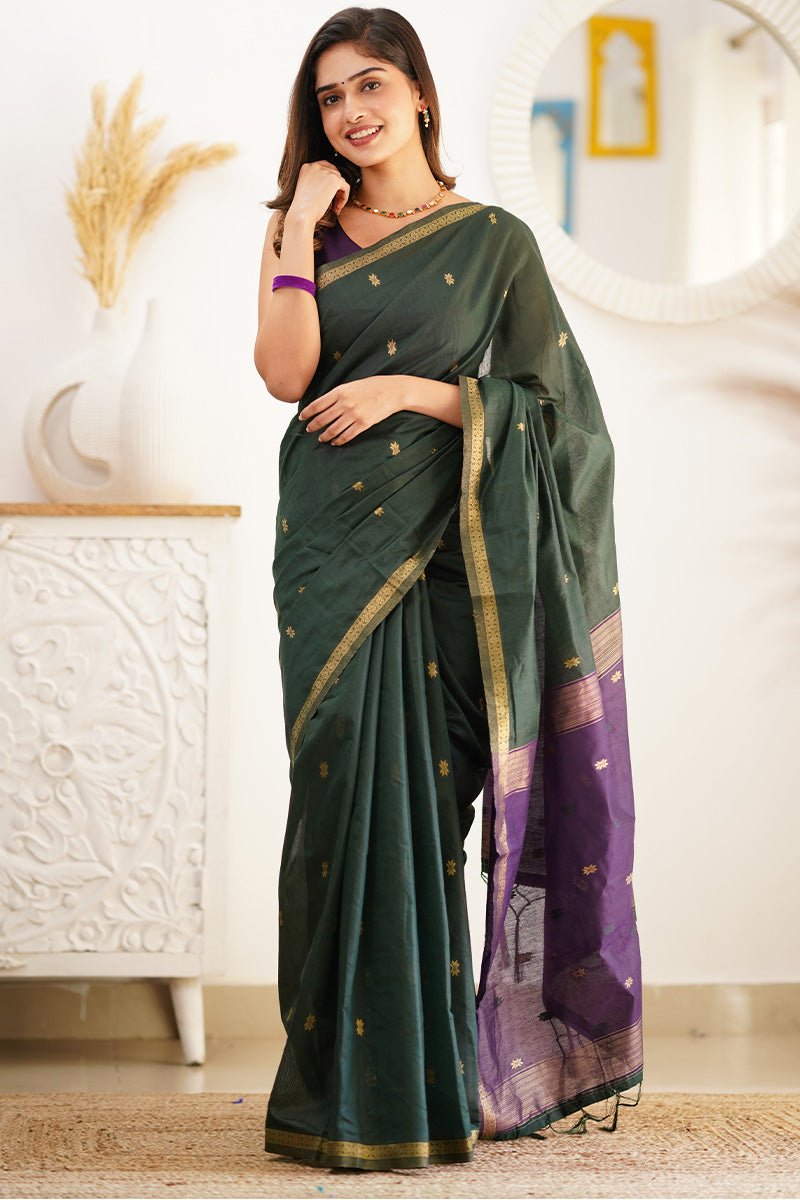 ShrijiAvadh-SC-126-GreenDark-Purple_2