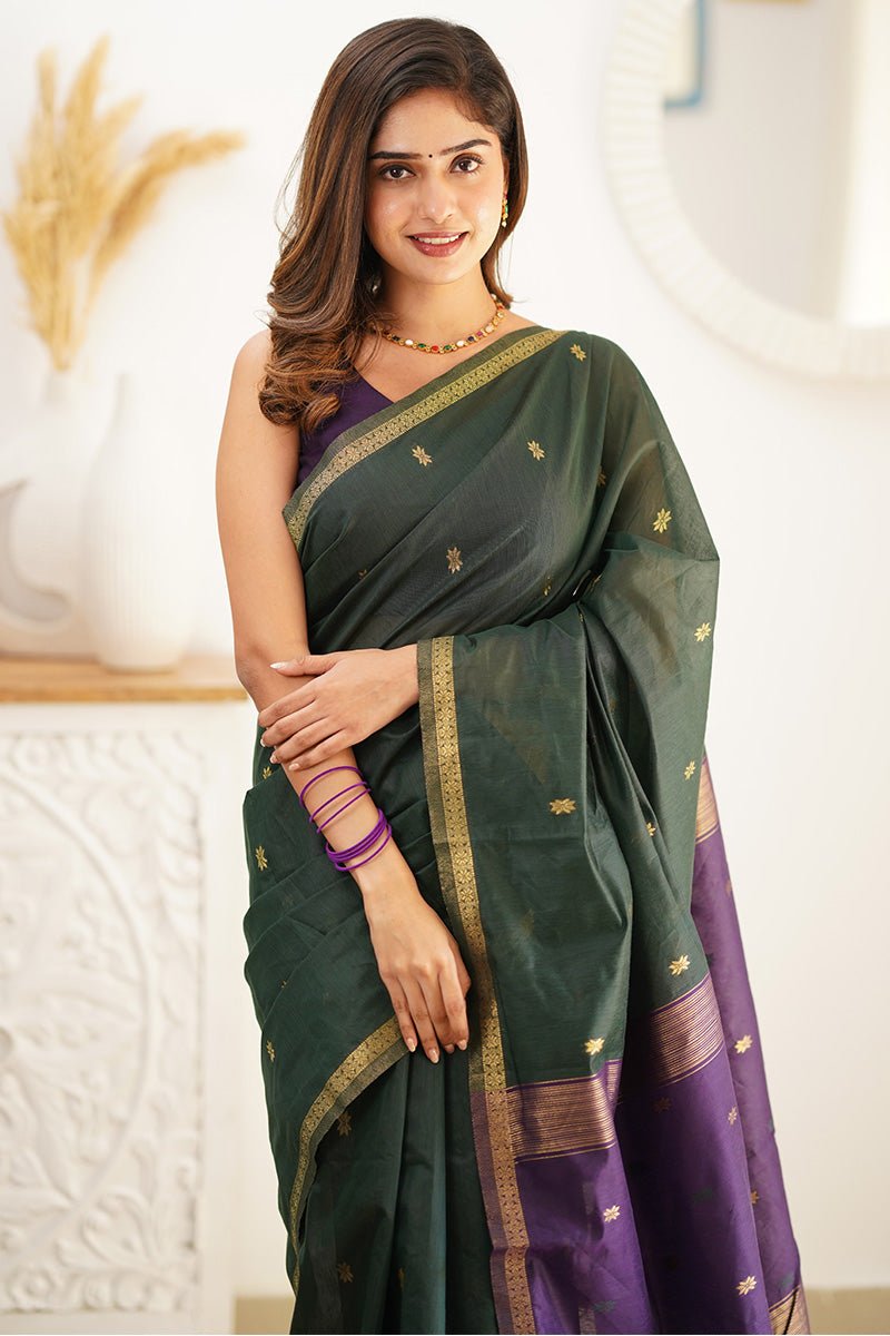ShrijiAvadh-SC-126-GreenDark-Purple_5